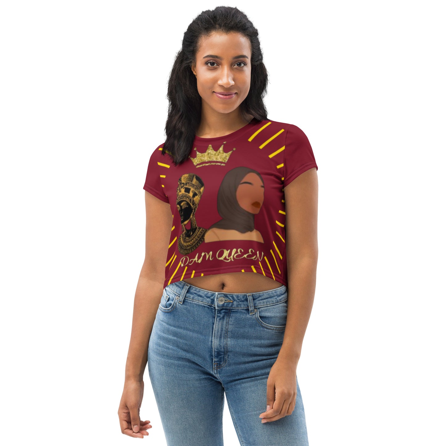 DamQueen Regal Ruby Queen Crop Top