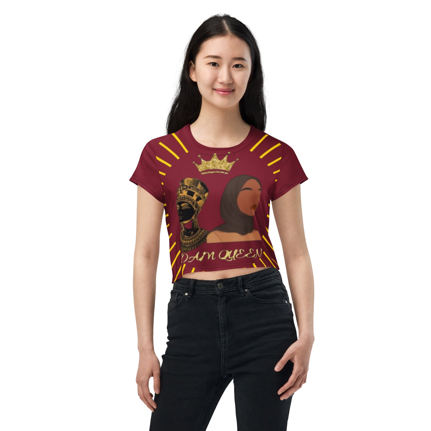 DamQueen Regal Ruby Queen Crop Top