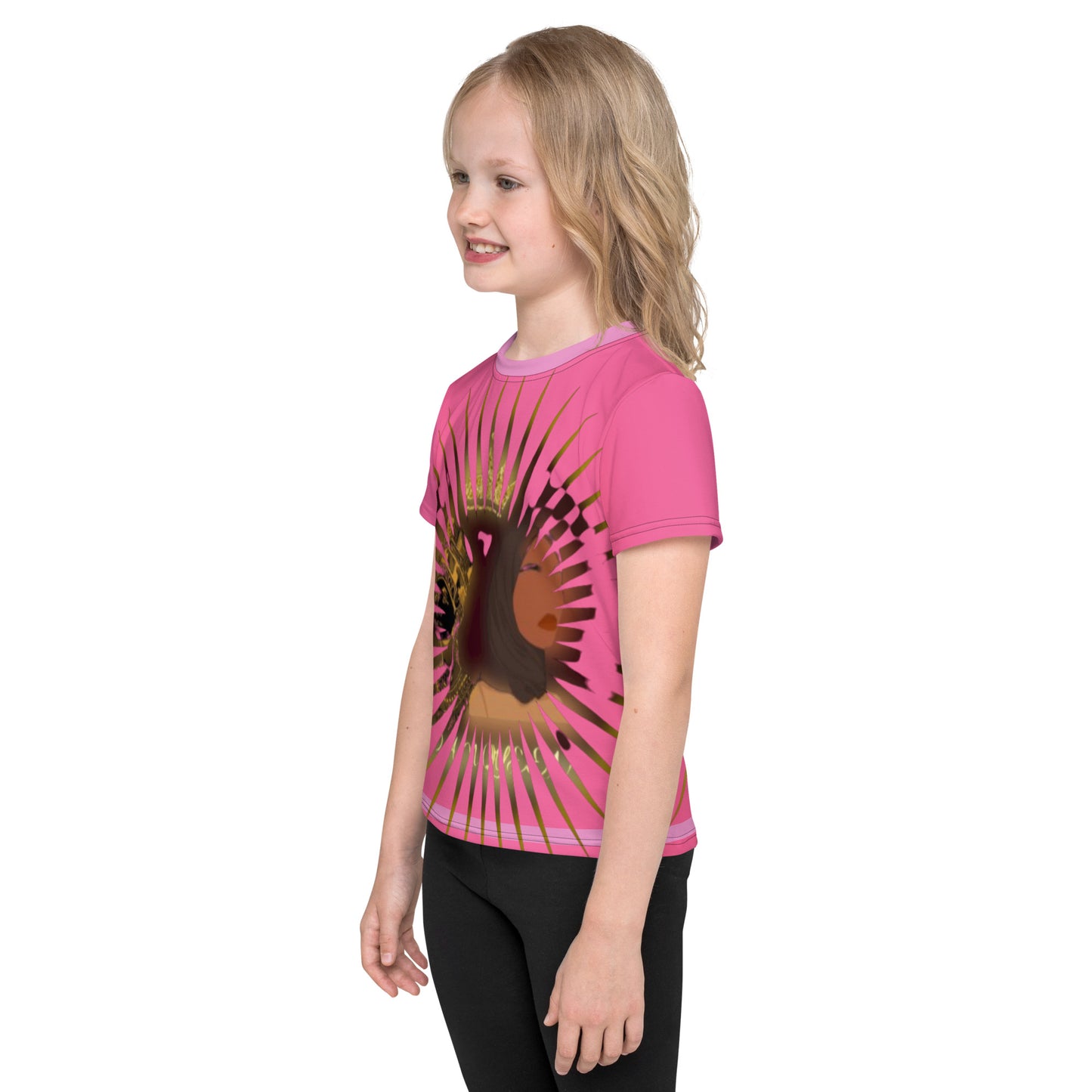 DamQueen Dazzling Diva Girls Crew Neck T-Shirt