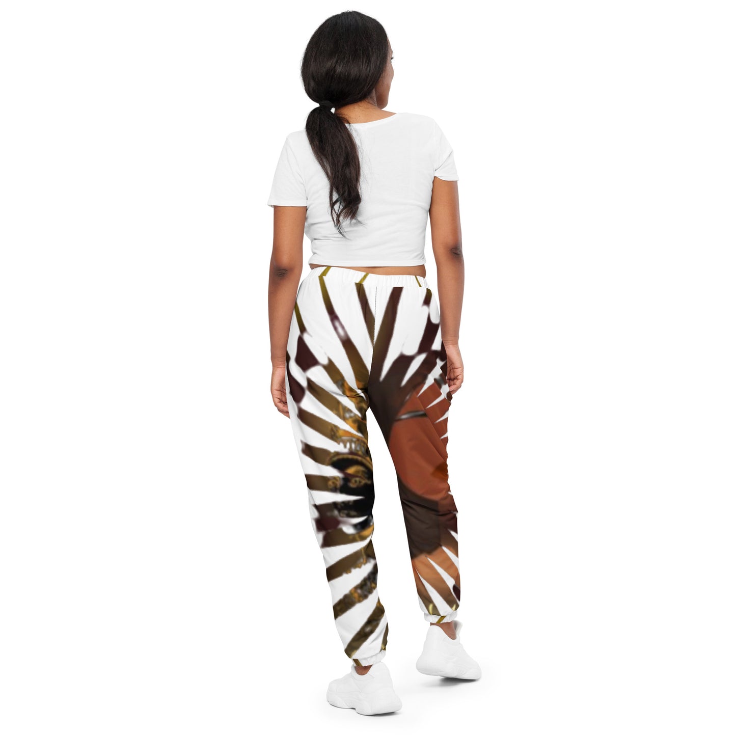 DamQueen Regal Charm White Gold Women’s Track Pants