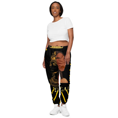 DamQueen Majestic Royalty Black Gold Women's Track Pants