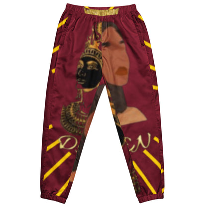 DamQueen Regal Rebel Burgundy Gold Women’s Track Pants