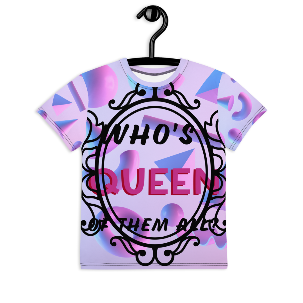 DamQueen Who's Queen of Them All Youth Crew Neck T-Shirt