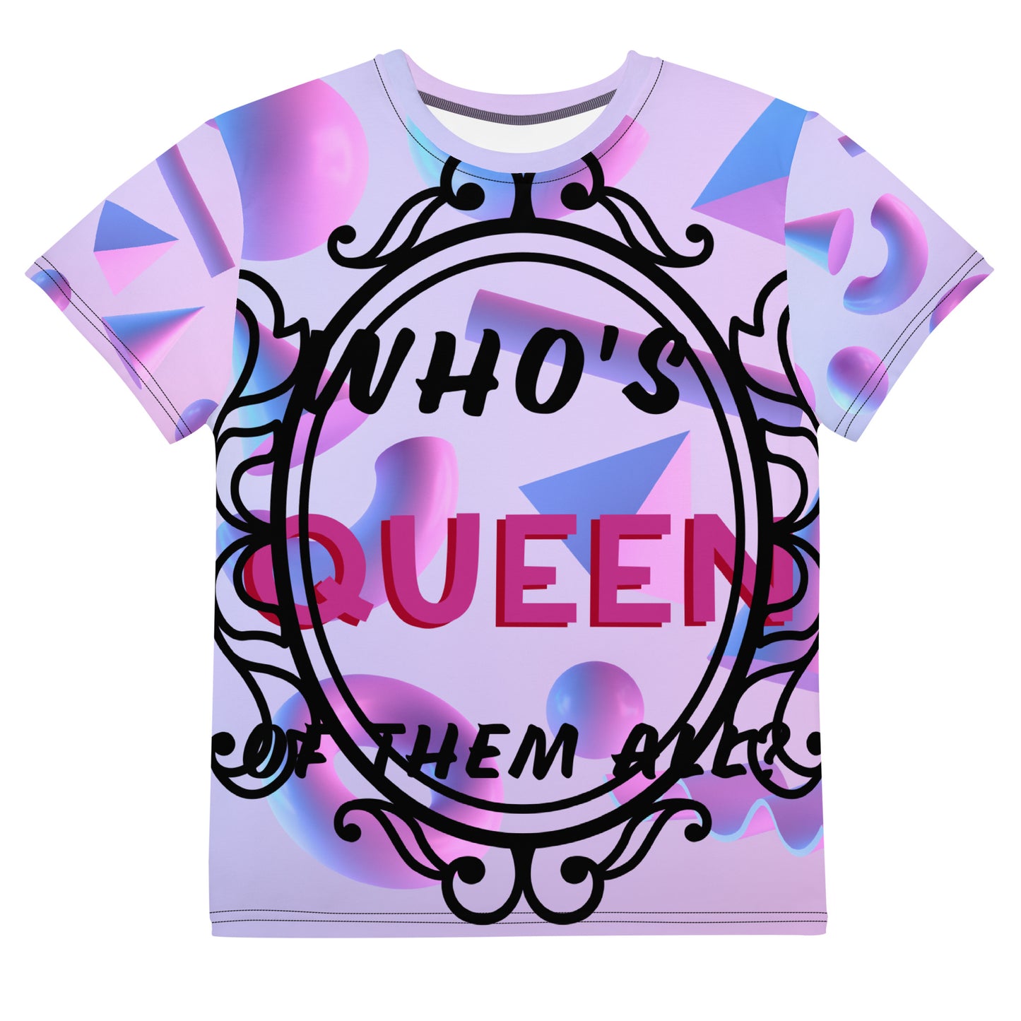 DamQueen Who's Queen of Them All Youth Crew Neck T-Shirt