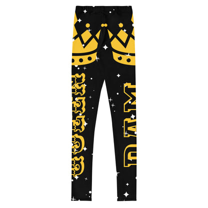 DamQueen Golden Crown Youth Leggings