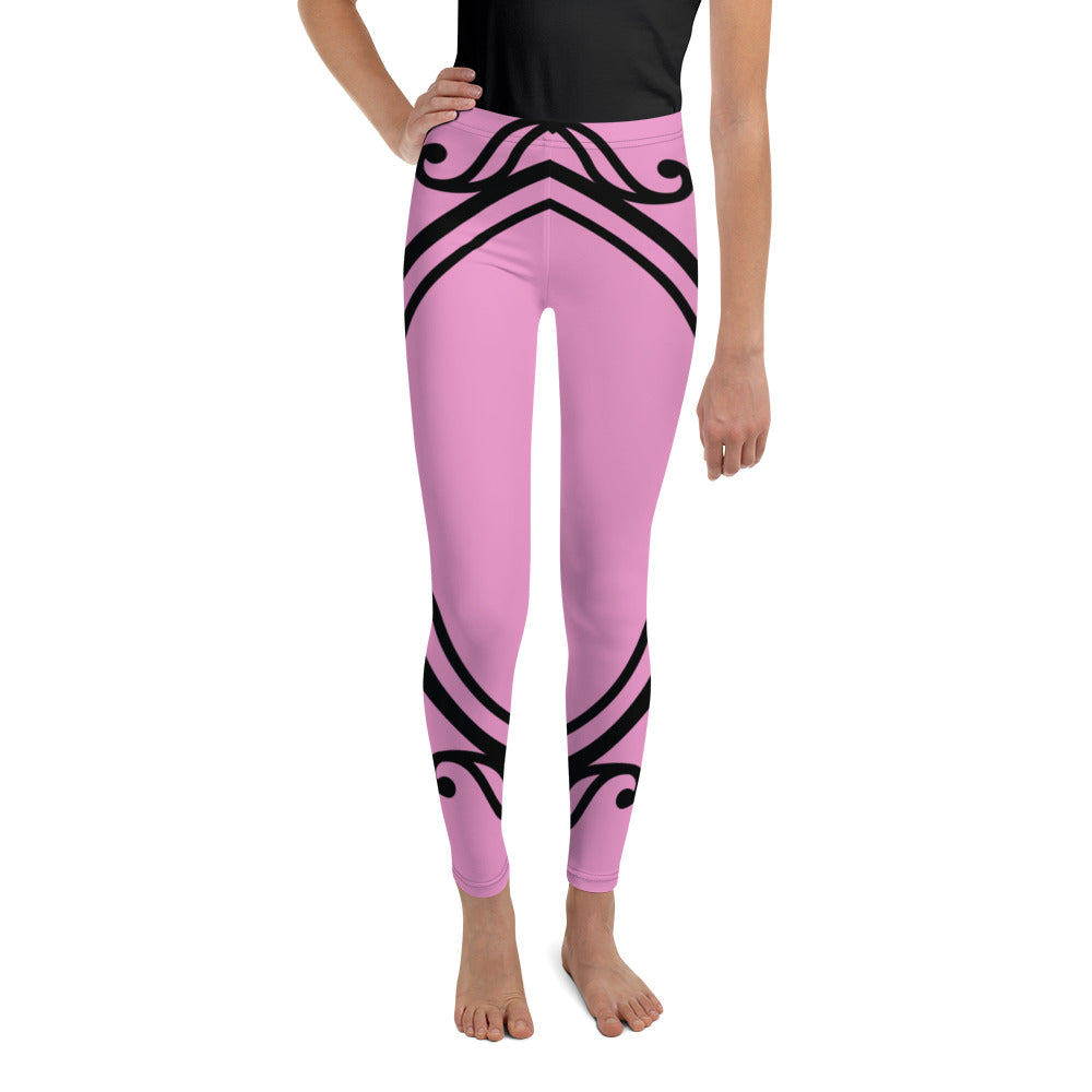 DamQueen Who's Queen of Them All Pink Youth Leggings