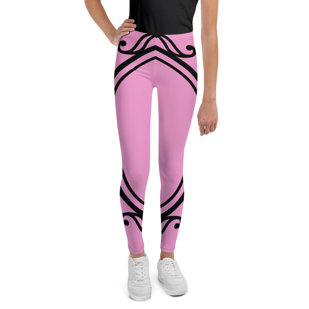 DamQueen Who's Queen of Them All Pink Youth Leggings