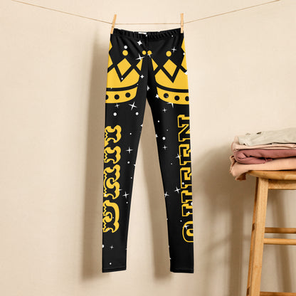 DamQueen Golden Crown Youth Leggings