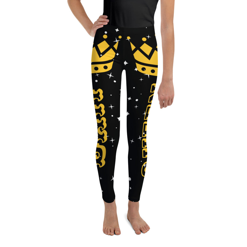 DamQueen Golden Crown Youth Leggings