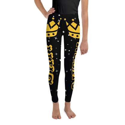 DamQueen Golden Crown Youth Leggings