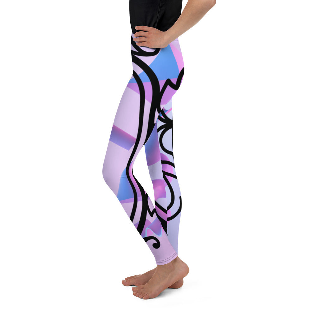 DamQueen Who's Queen of Them All Purple Youth Leggings