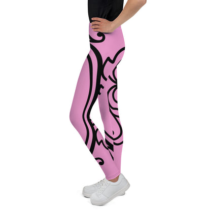 DamQueen Who's Queen of Them All Pink Youth Leggings