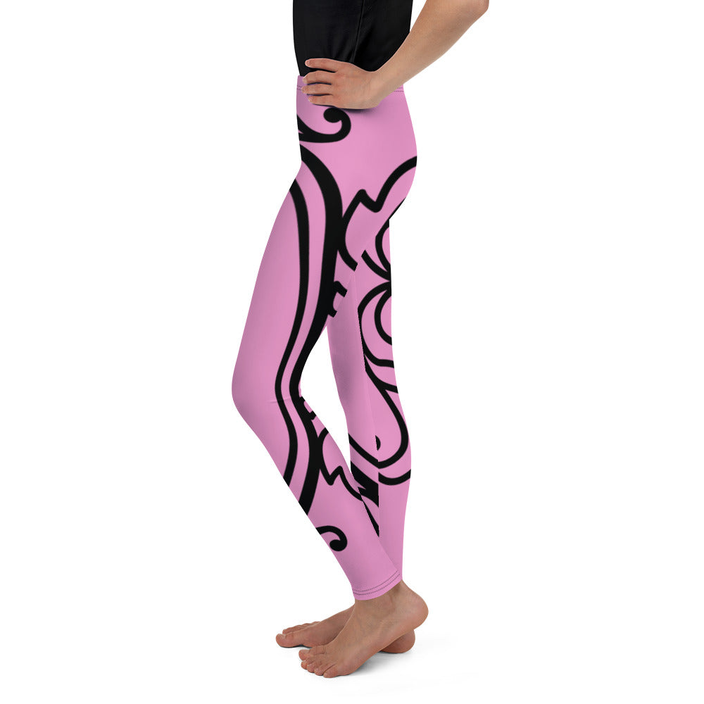 DamQueen Who's Queen of Them All Pink Youth Leggings