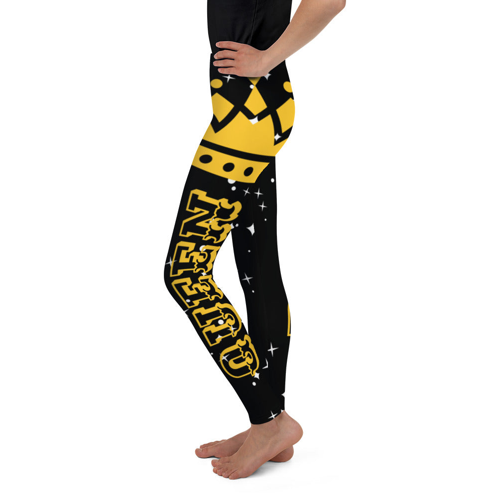 DamQueen Golden Crown Youth Leggings