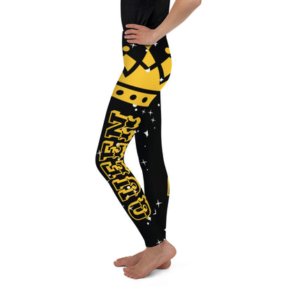 DamQueen Golden Crown Youth Leggings