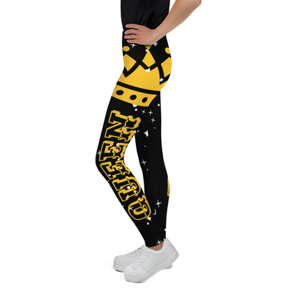 DamQueen Golden Crown Youth Leggings