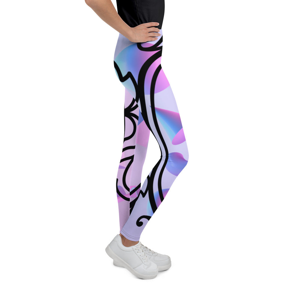 DamQueen Who's Queen of Them All Purple Youth Leggings