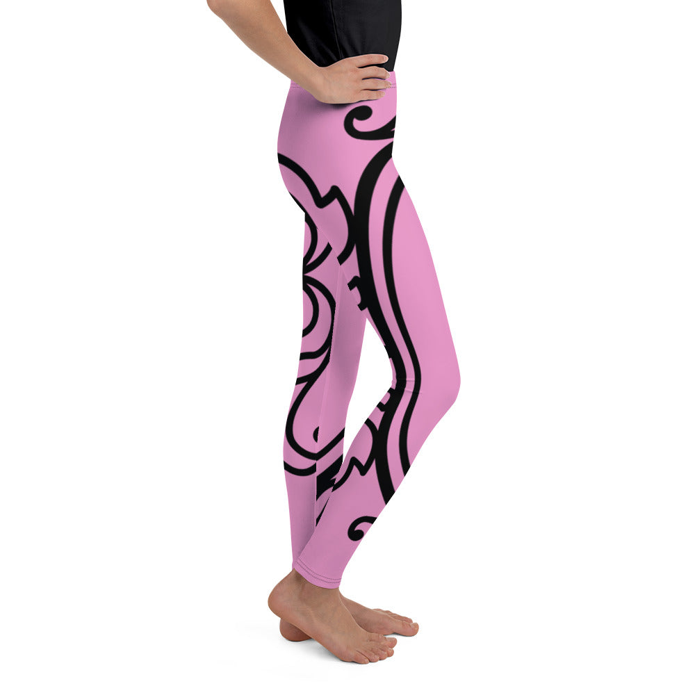 DamQueen Who's Queen of Them All Pink Youth Leggings