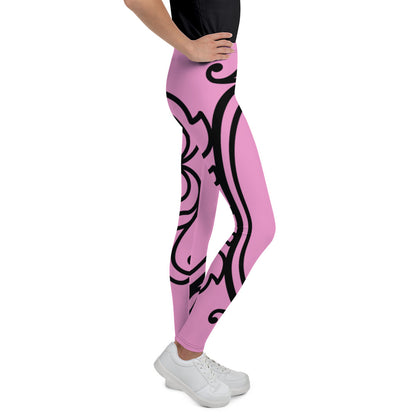 DamQueen Who's Queen of Them All Pink Youth Leggings