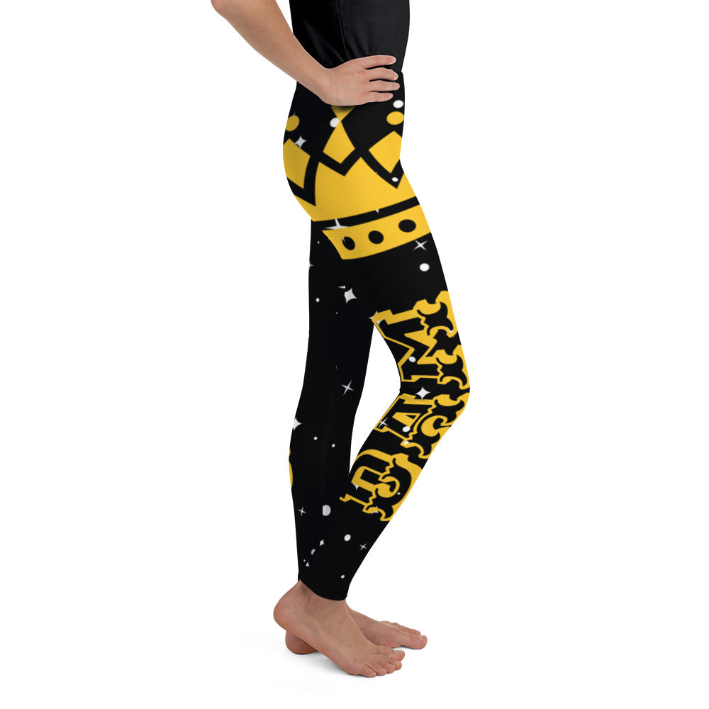 DamQueen Golden Crown Youth Leggings