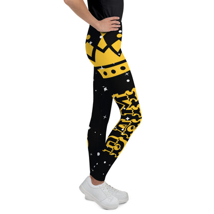 DamQueen Golden Crown Youth Leggings