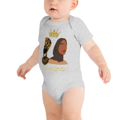 DamQueen Baby Royalty Short Sleeve Onesie