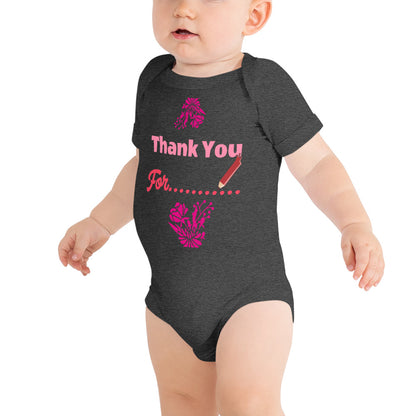 DamQueen Thank You for Making A Queen Short Sleeve Onesie