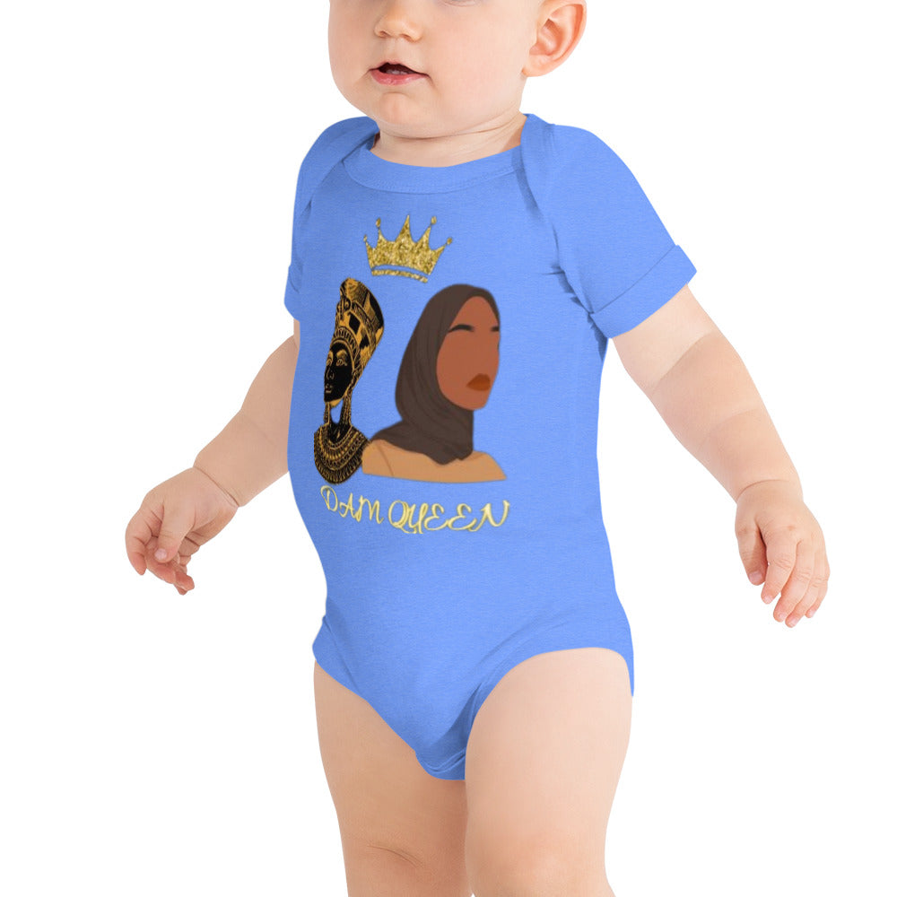 DamQueen Baby Royalty Short Sleeve Onesie