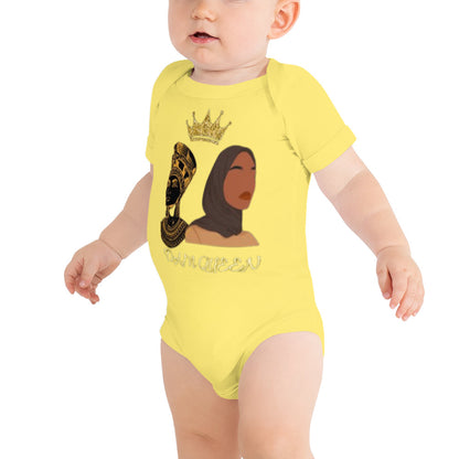 DamQueen Baby Royalty Short Sleeve Onesie