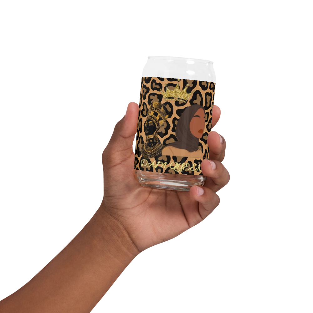 DamQueen Wild Royalty Can-Shaped Glass