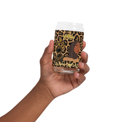 DamQueen Wild Royalty Can-Shaped Glass