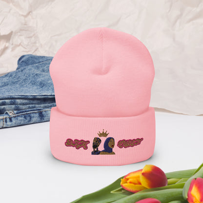 DamQueen Crowned Rebel Cuffed Beanie