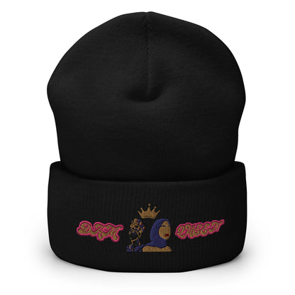 DamQueen Crowned Rebel Cuffed Beanie