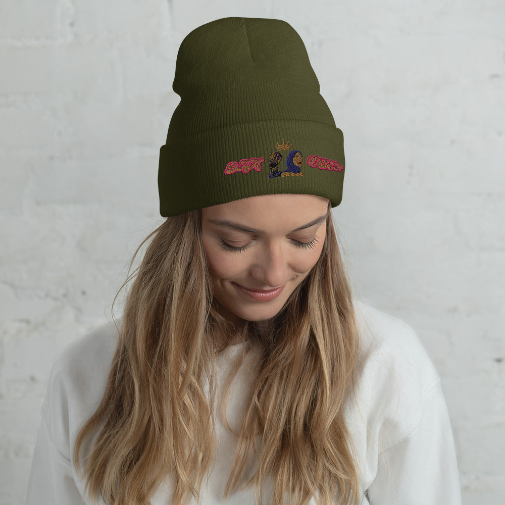 DamQueen Crowned Rebel Cuffed Beanie