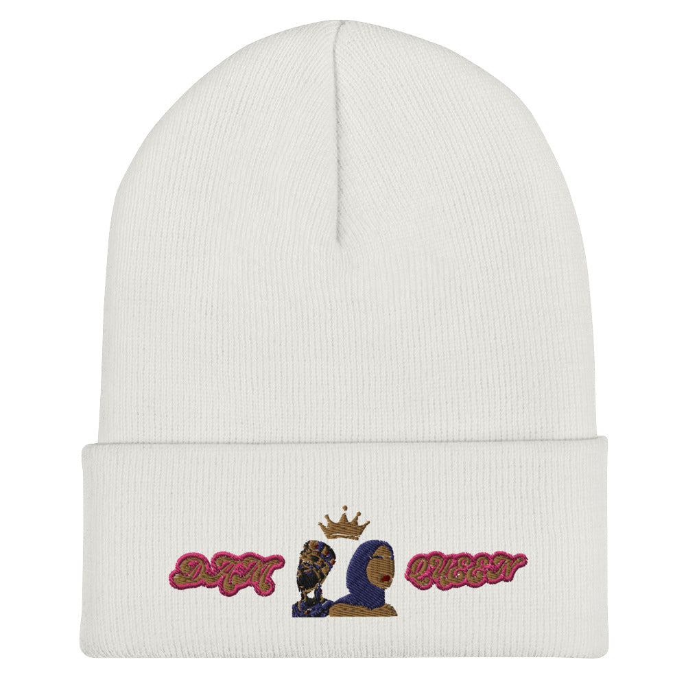 DamQueen Crowned Rebel Cuffed Beanie