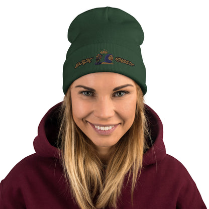 DamQueen Regal Threads Embroidered Beanie