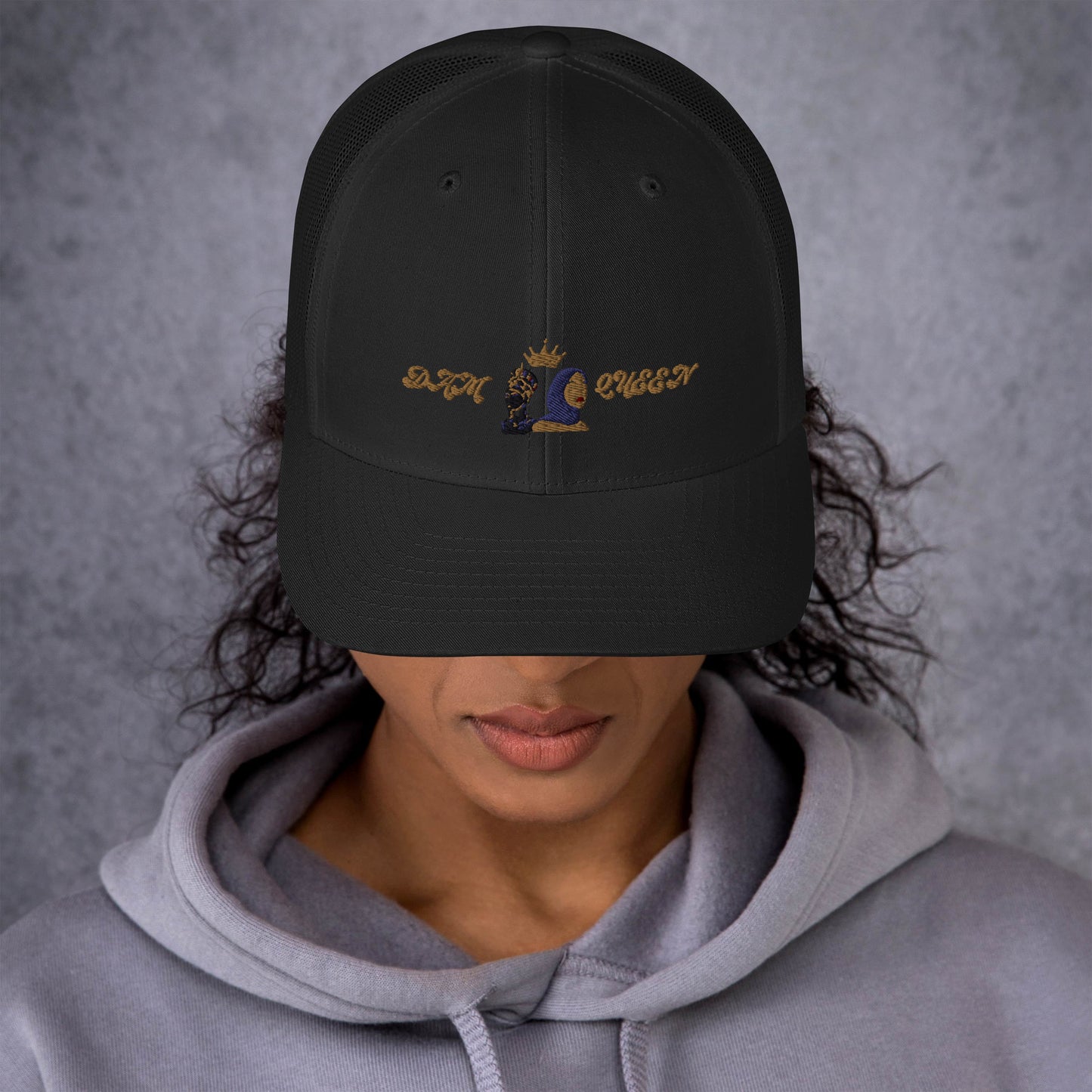 DamQueen Regal Crowned Explorer Trucker Hat