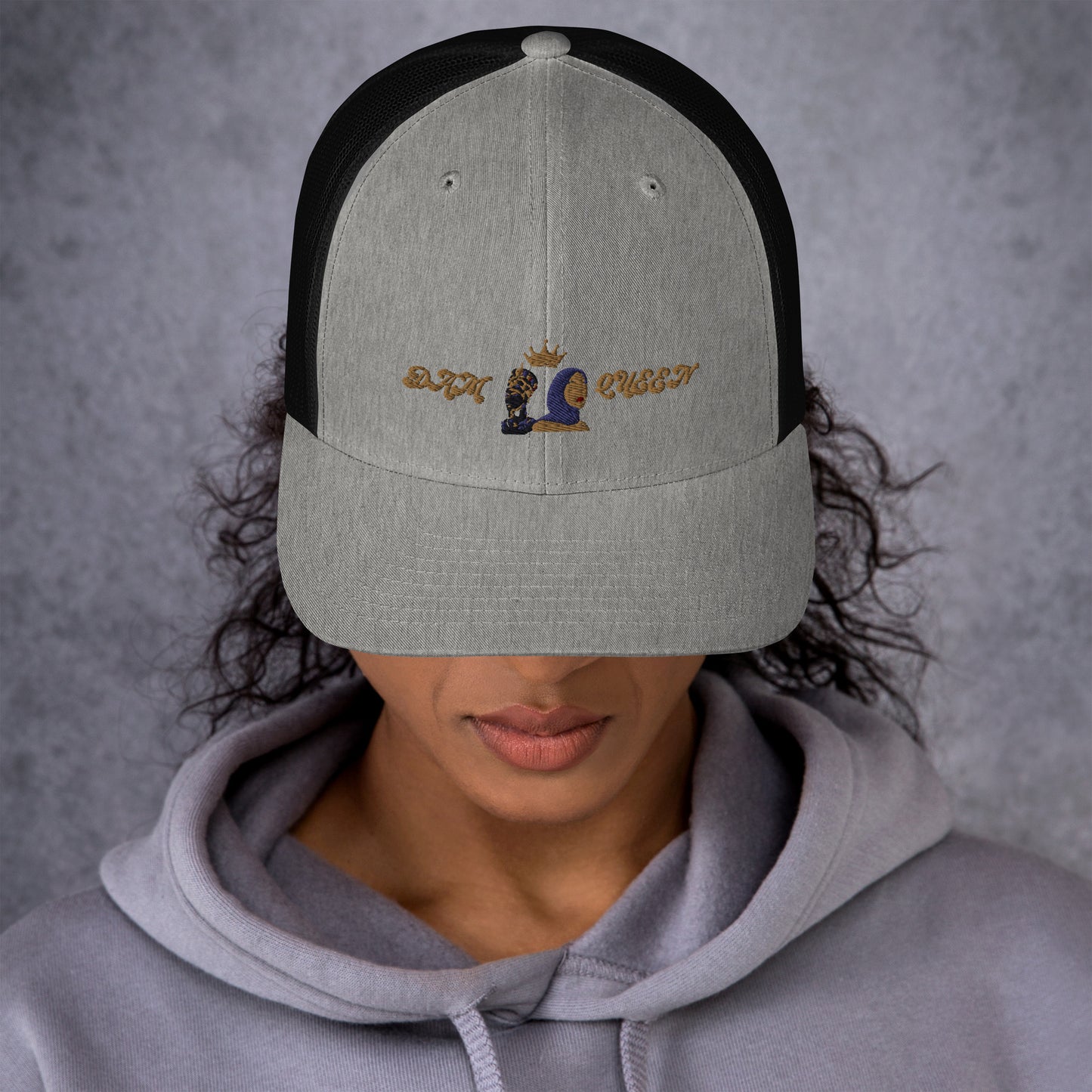 DamQueen Regal Crowned Explorer Trucker Hat