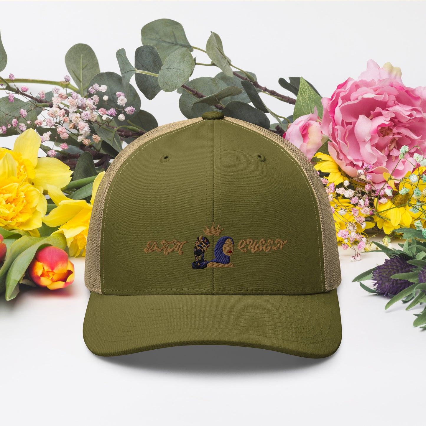 DamQueen Regal Crowned Explorer Trucker Hat