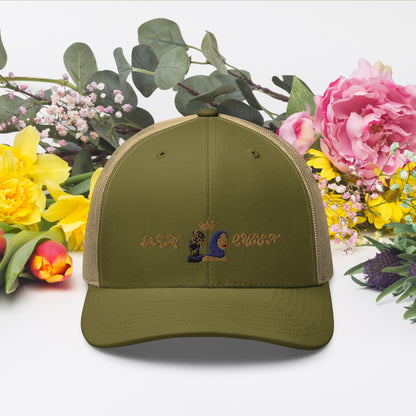 DamQueen Regal Crowned Explorer Trucker Hat