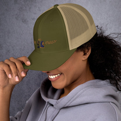 DamQueen Regal Crowned Explorer Trucker Hat