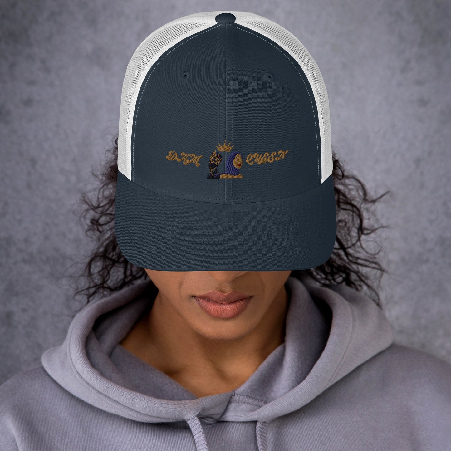 DamQueen Regal Crowned Explorer Trucker Hat