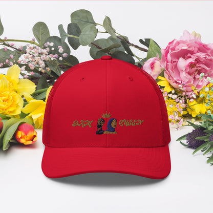 DamQueen Regal Crowned Explorer Trucker Hat