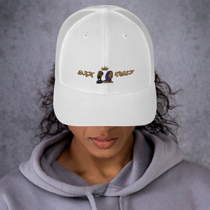 DamQueen Regal Crowned Explorer Trucker Hat