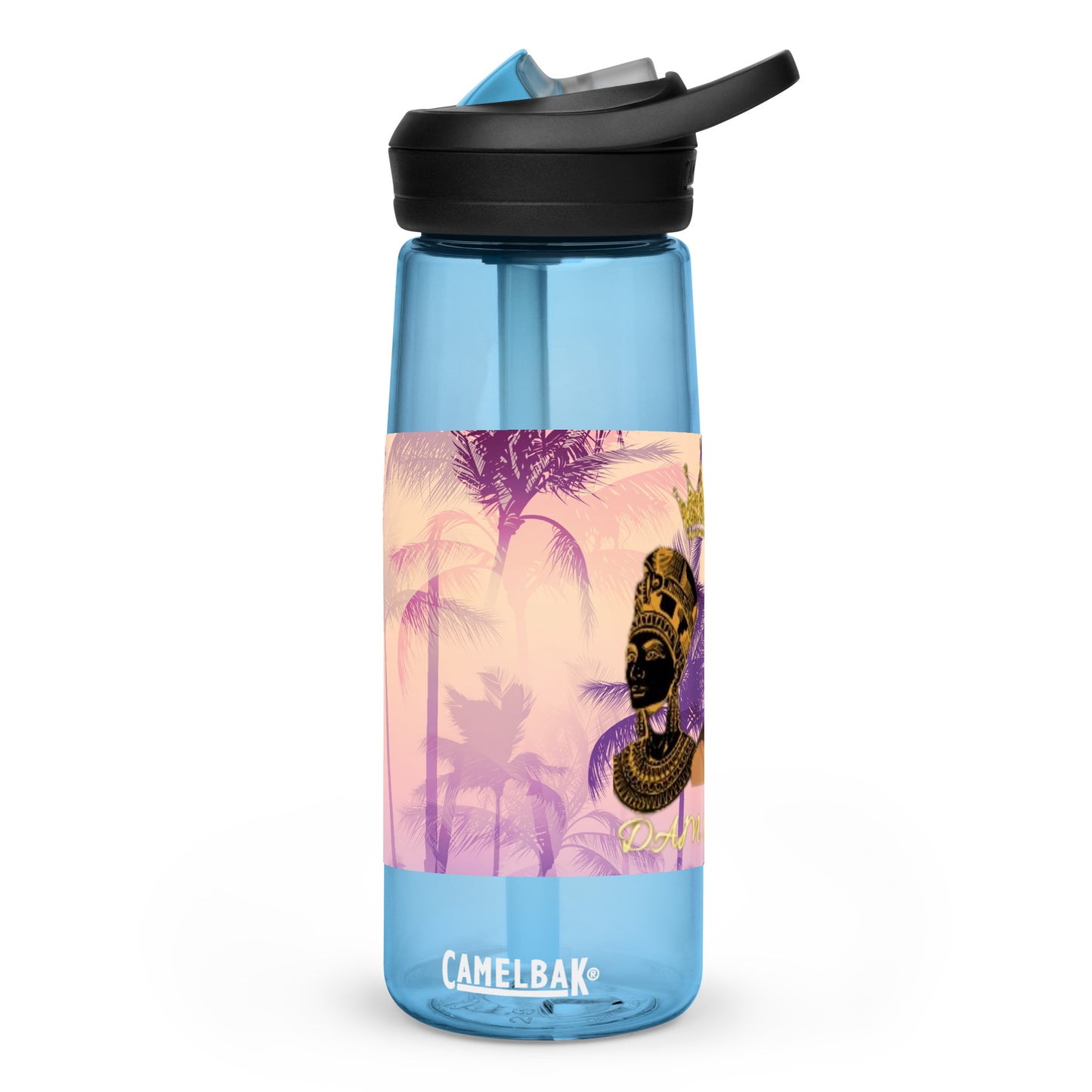 DamQueen Palm Paradise Sports Water Bottle