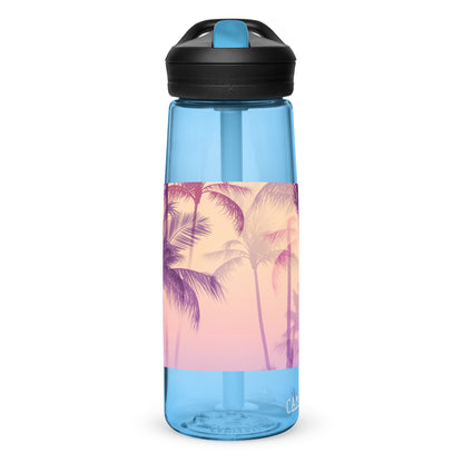 DamQueen Palm Paradise Sports Water Bottle