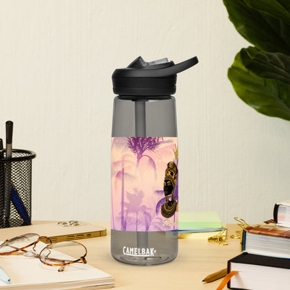 DamQueen Palm Paradise Sports Water Bottle