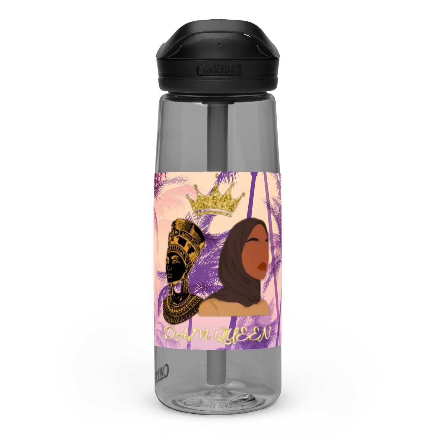 DamQueen Palm Paradise Sports Water Bottle