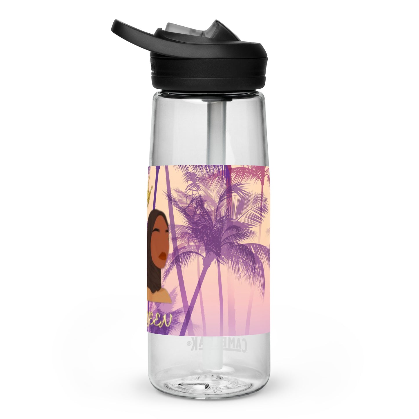 DamQueen Palm Paradise Sports Water Bottle