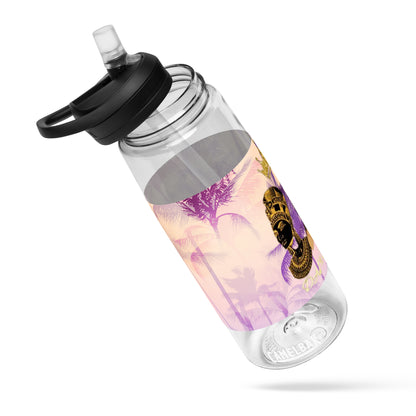 DamQueen Palm Paradise Sports Water Bottle